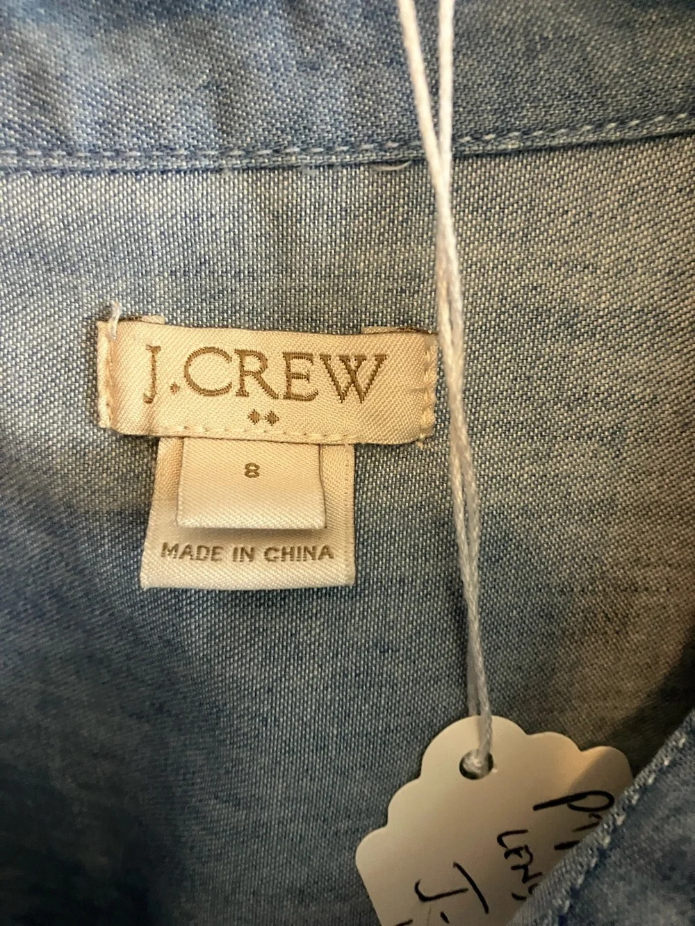 J. Crew sleeveless chambray